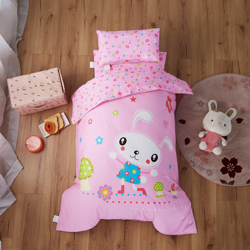 Pure Cotton Nap Children's Small Bedding Baby Bedding Kit With Core 3-piece Set