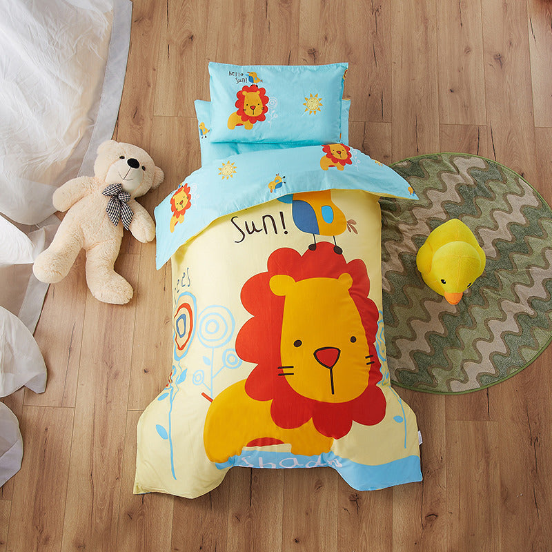 Pure Cotton Nap Children's Small Bedding Baby Bedding Kit With Core 3-piece Set