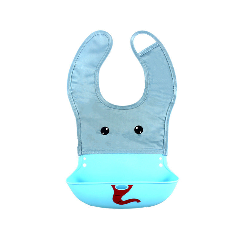 Cartoon silicone baby bib